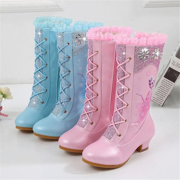 Disney Girls Heeled Elsa Winter Boots